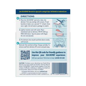 Sea Bond Denture Adhesive Wafers, Uppers, Original