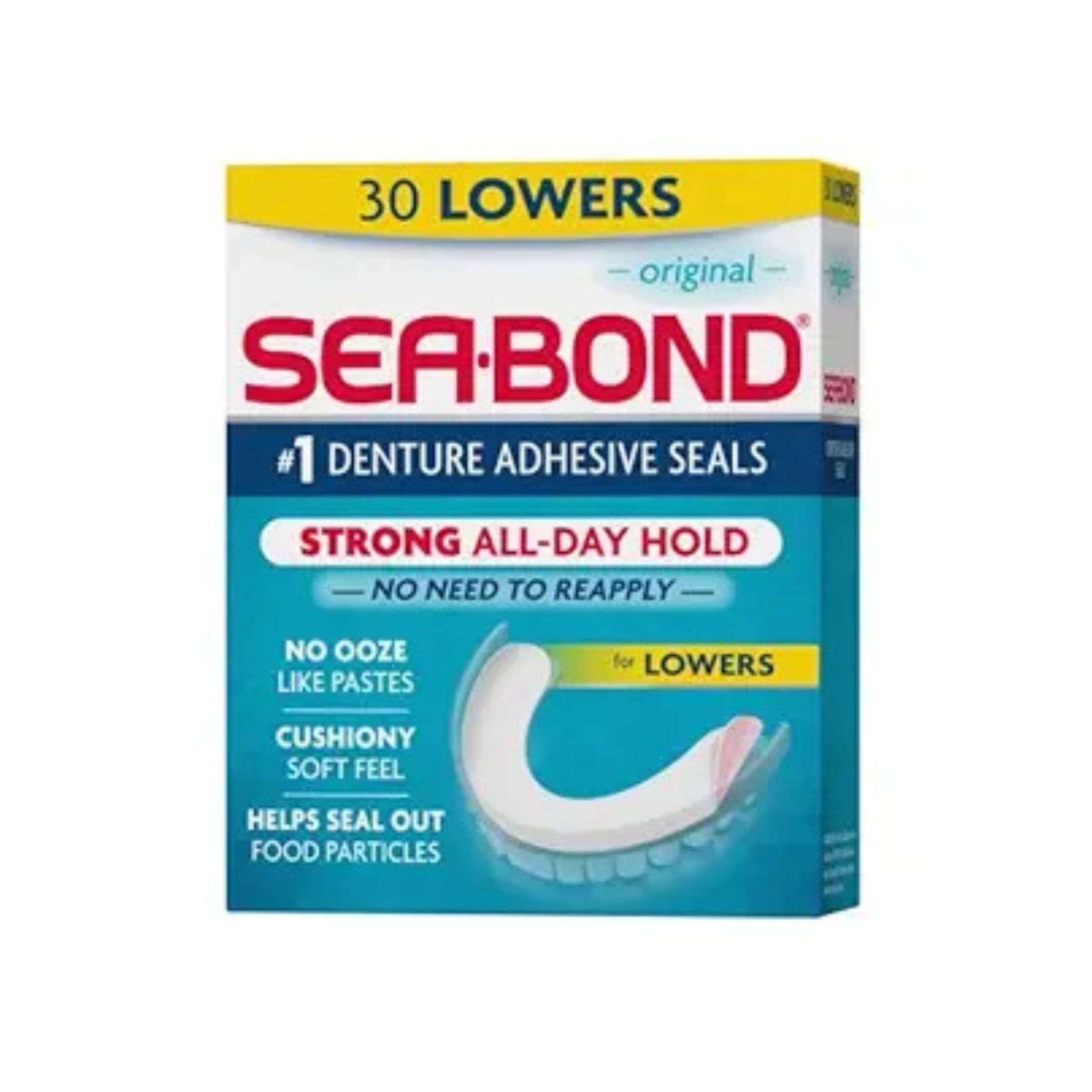 Sea Bond Original Denture Adhesive Seals Triple Action Lowers