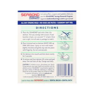 Sea-Bond Denture Adhesive Seals Uppers Fresh Mint