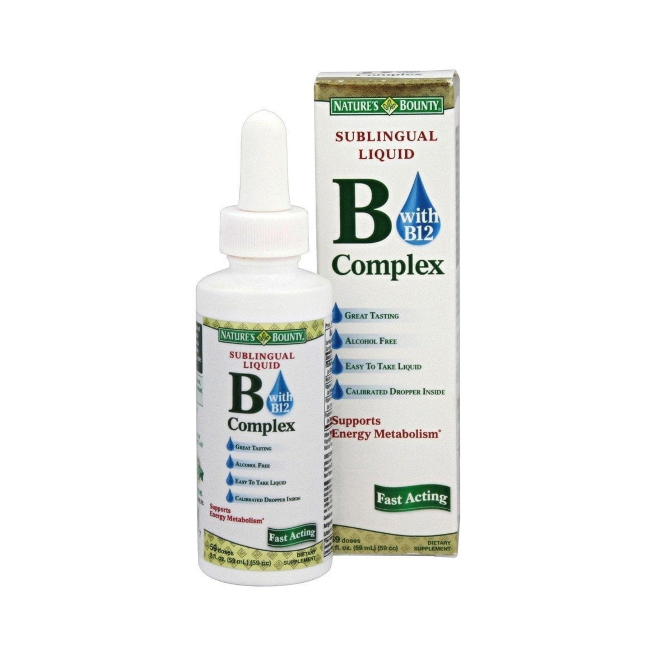 Nature's Bounty Vitamin B Complex Sublingual Liquid 2 Oz