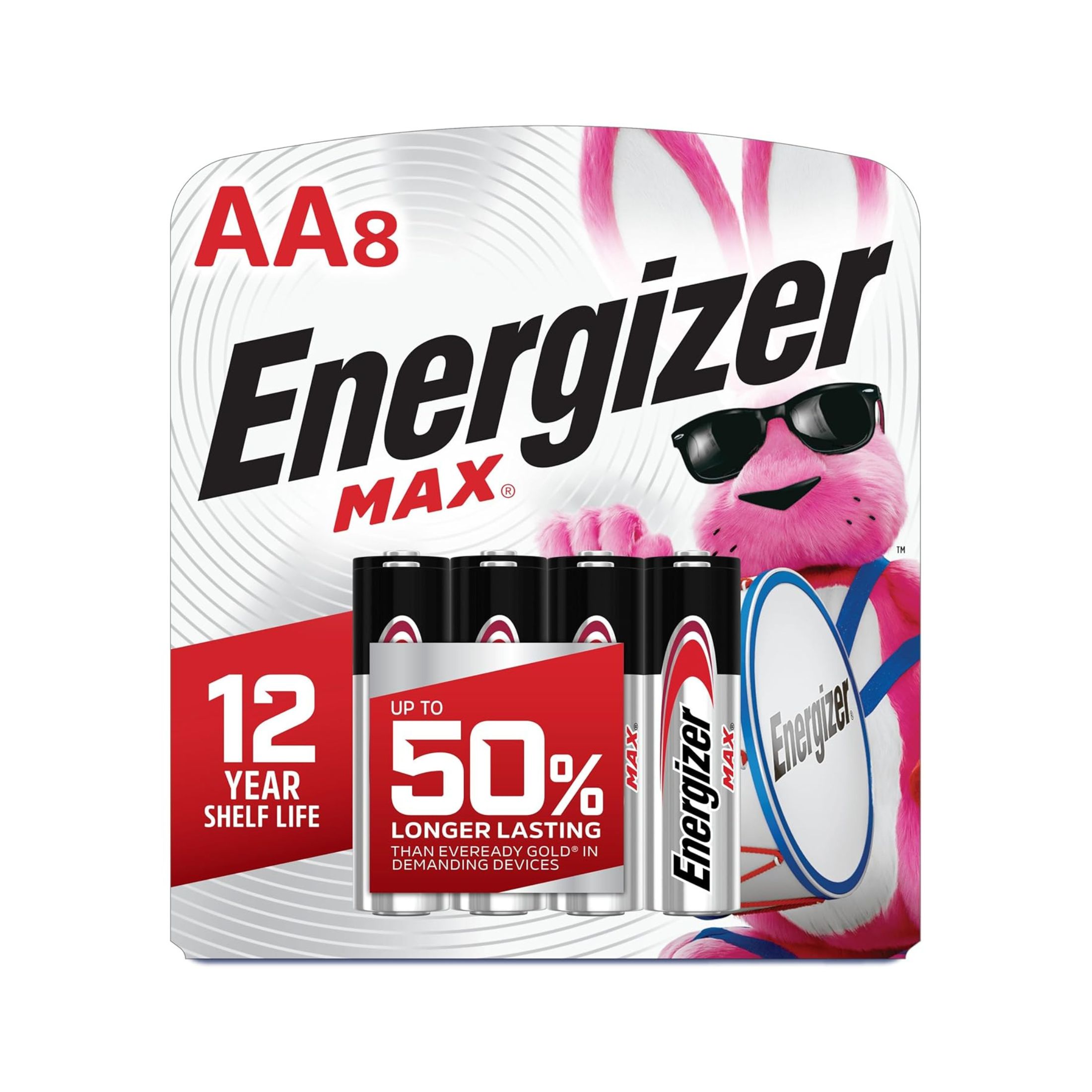 Energizer Max Alkaline Batteries, AA - 8 Ea/pack