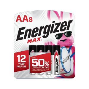 Energizer Max Alkaline Batteries, AA - 8 Ea/pack