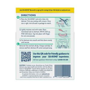 Sea-Bond Secure Denture Adhesive Seals, Fresh Mint Lowers