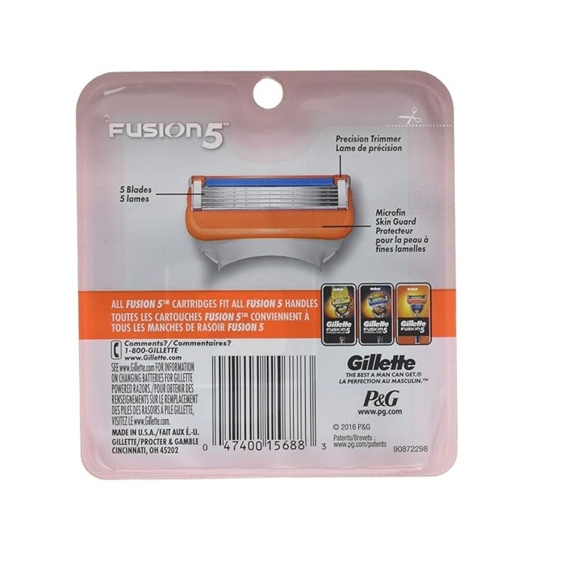 Gillette Fusion5 Men's Razor Blades, 8 Blade Refills