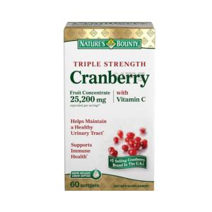 Nature's Bounty Cranberry Triple Strength 60 Soft Gel