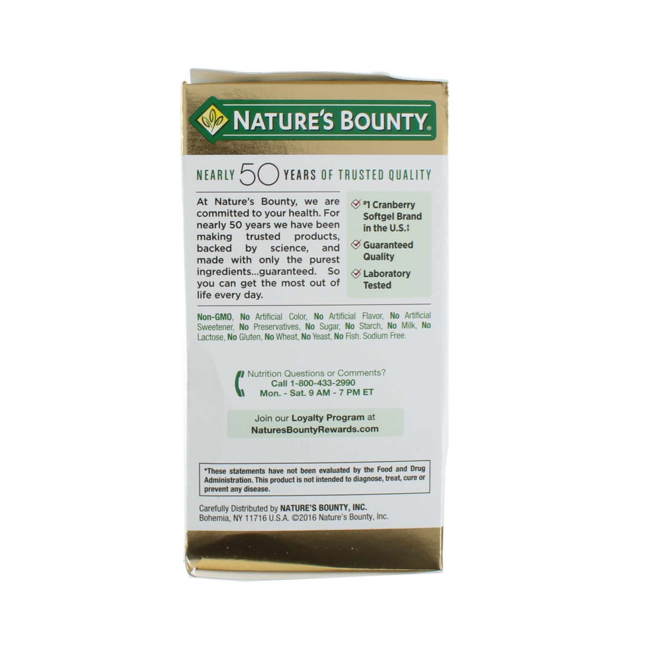 Nature's Bounty Cranberry Triple Strength 60 Soft Gel
