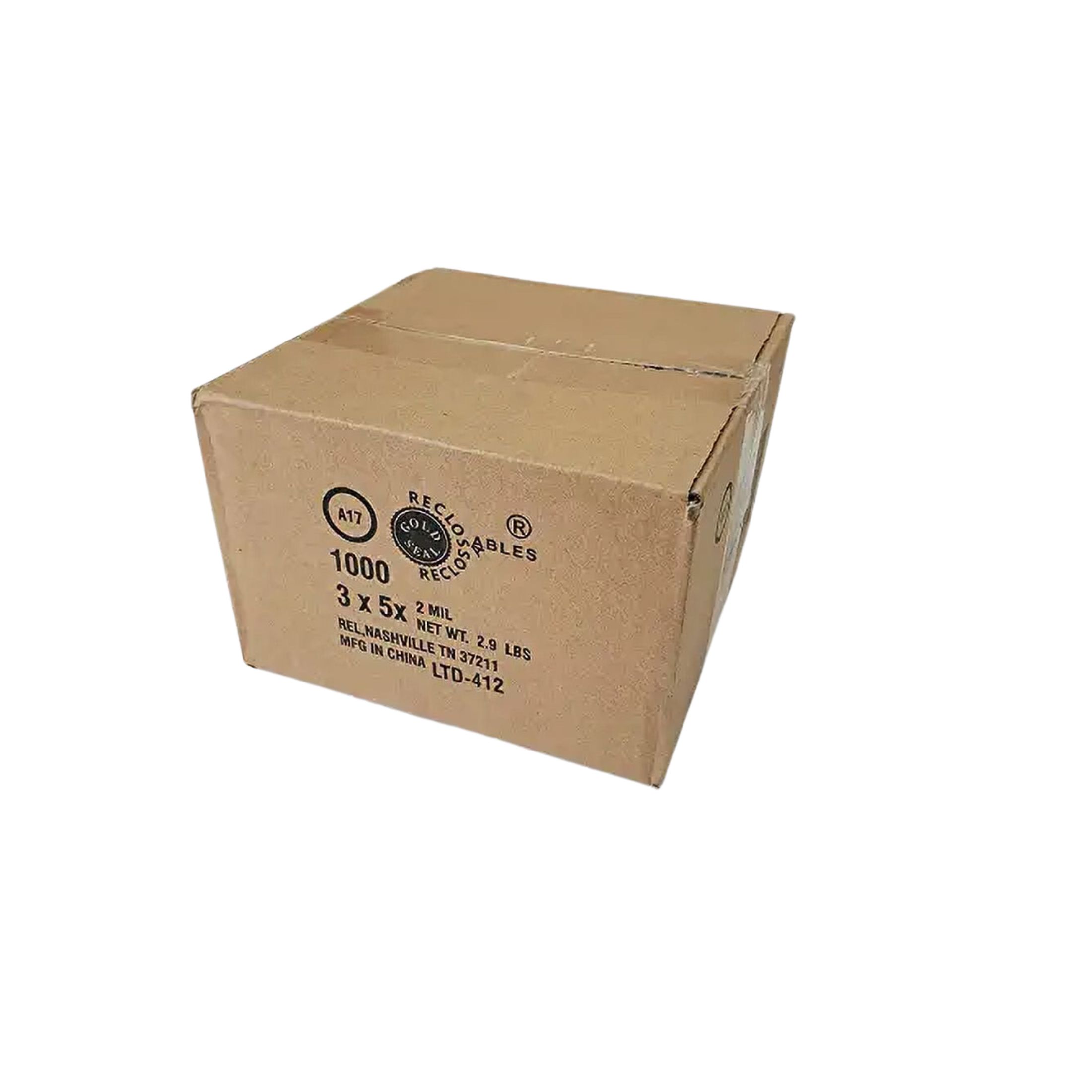 Gold seal Rd Plastics Co Zip-Lock, 2MIL 3X5, 1000 Bag