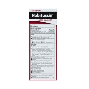 Robitussin Children's Long-Acting Cough And Cold Medicine, Fruit Punch Flavor, 4 Fl Oz
