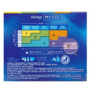 Always Infinity Flex Foam With Wings, Size 4, Overnight, 14 Pads