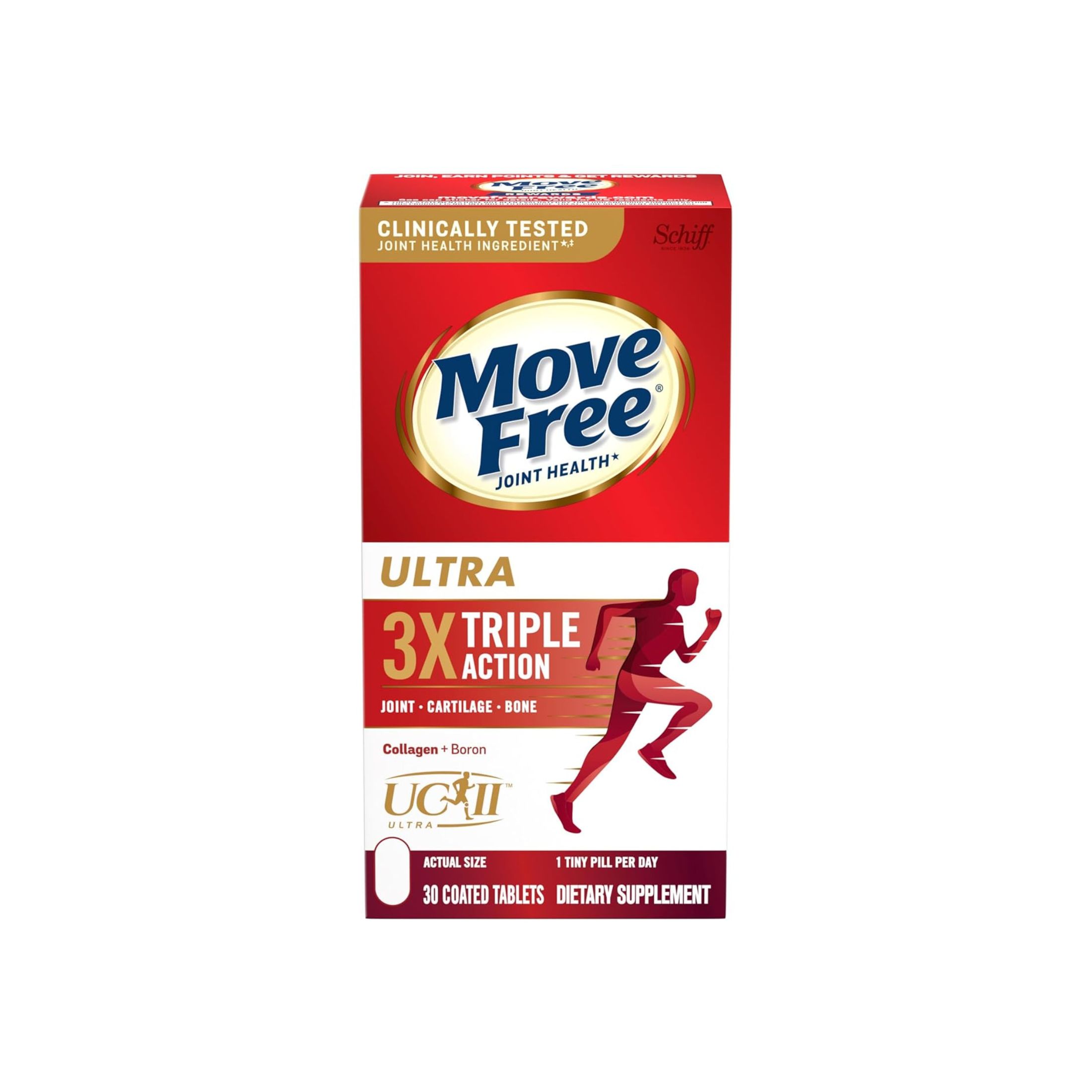 Move Free Schiff, Joint Health, Ultra, Triple Action, 30 Coated Tablets