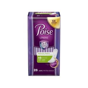Poise Daily Incontinence Panty Liners, Very Light Absorbency, Regular