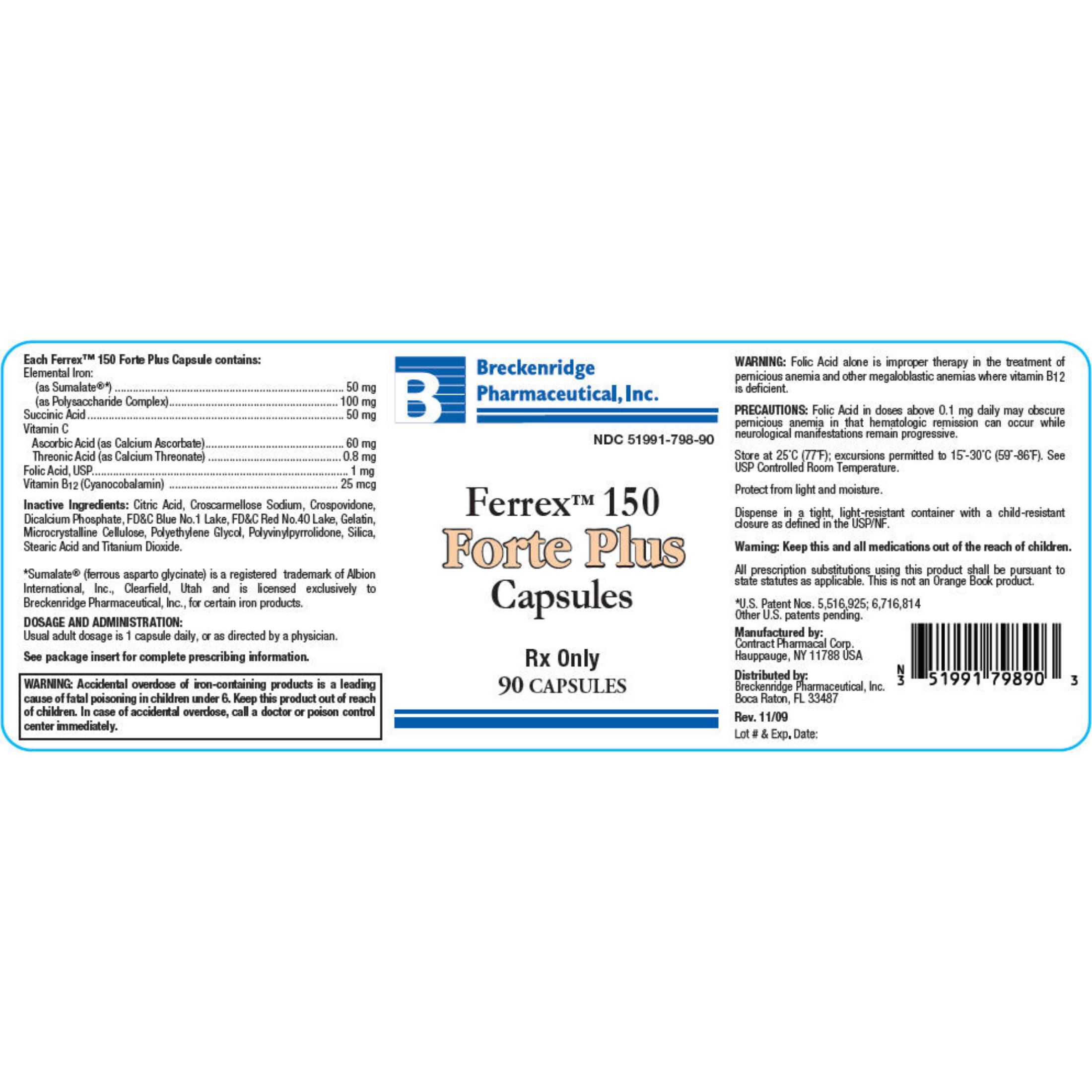 Breckenridge Ferrex 150 Plus Capsules