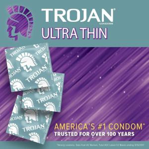 Trojan Ultra Thin Premium Lubricated Latex Condoms