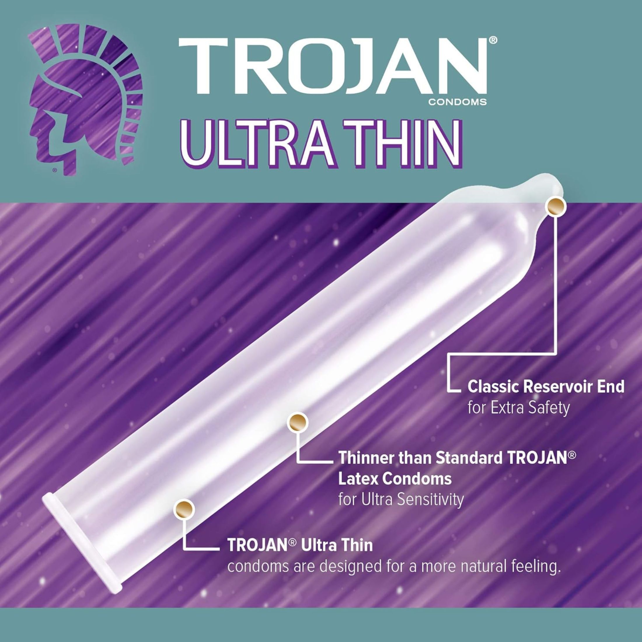 Trojan Ultra Thin Premium Lubricated Latex Condoms