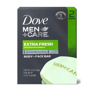 Dove Men Care Body Plus Face Bar Extra Fresh 8oz 2pc
