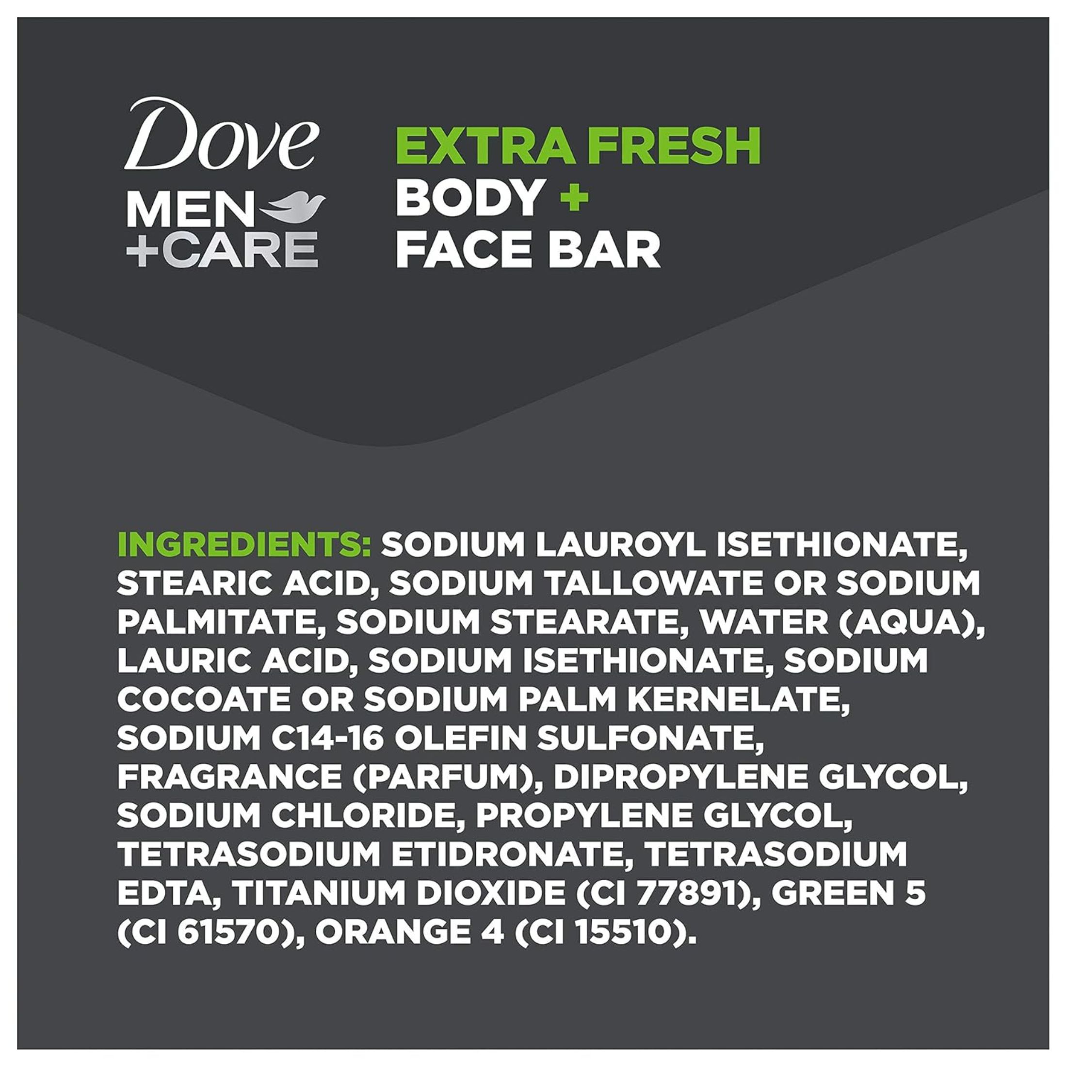 Dove Men Care Body Plus Face Bar Extra Fresh 8oz 2pc