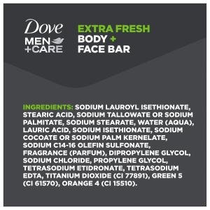 Dove Men Care Body Plus Face Bar Extra Fresh 8oz 2pc