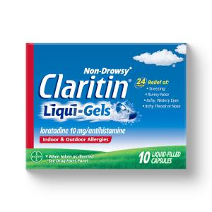 Claritin Non-Drowsy Liqui-Gels Indoor & Outdoor Allergies 24 Hour Relief Capsules