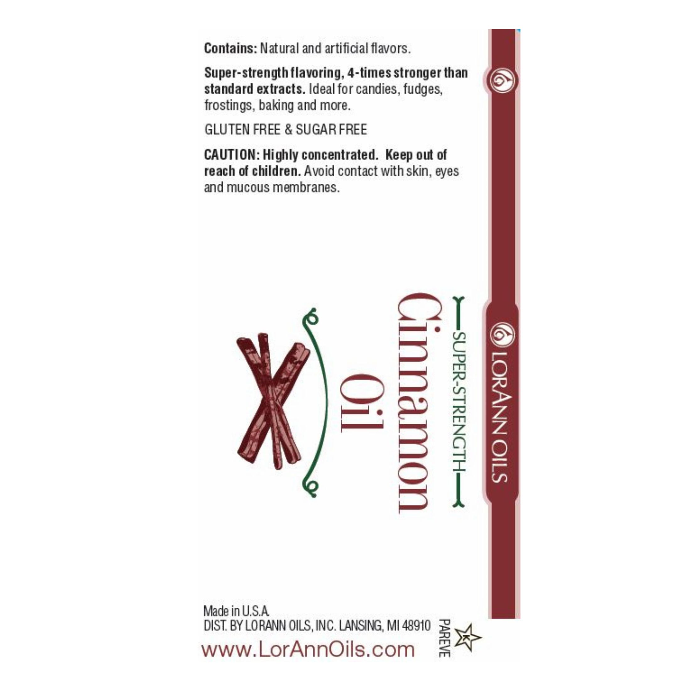LorAnn Oils Cinnamon Oil Flavor - 1 Oz