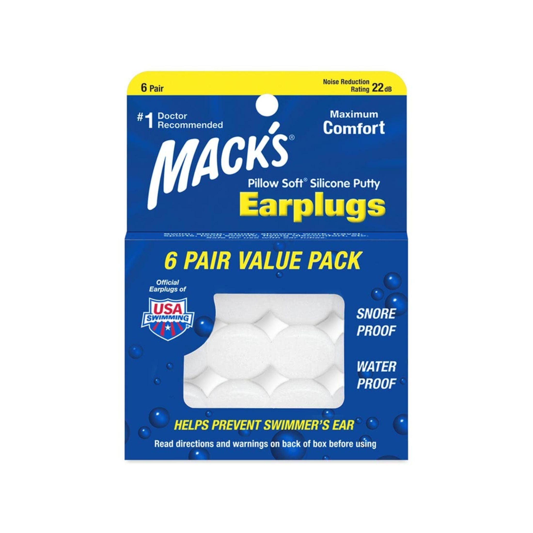 Mack's Earplugs, Pillow Soft, Silicone Putty, Value Pack