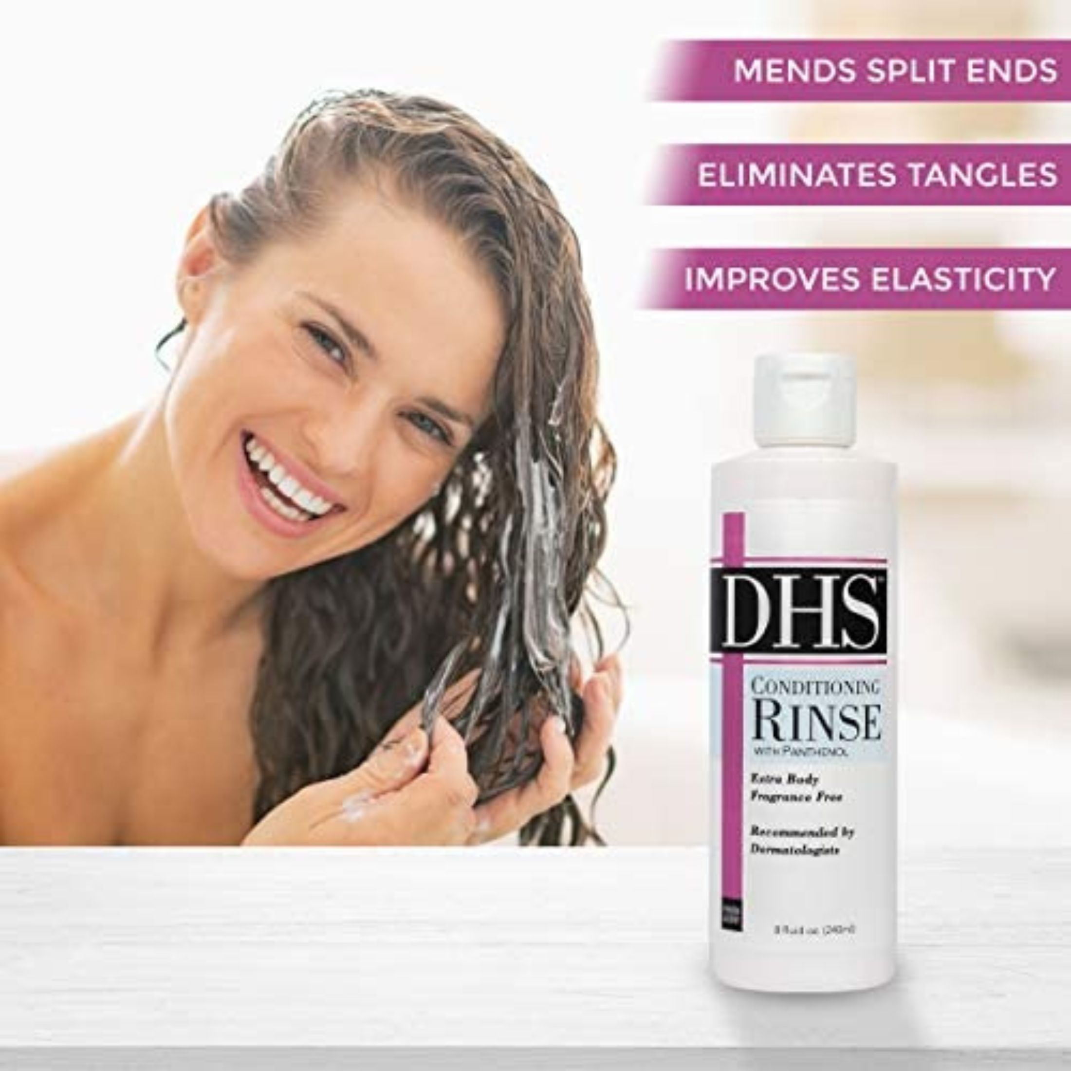 DHS Ing Rinse Fragrance Free Extra Body 8 Oz