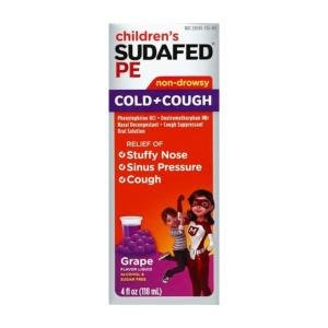 Children's Sudafed Nasal Decongestant, 2.5 Mg, Non-Drowsy, PE, Berry Flavor Liquid 4 Fl Oz