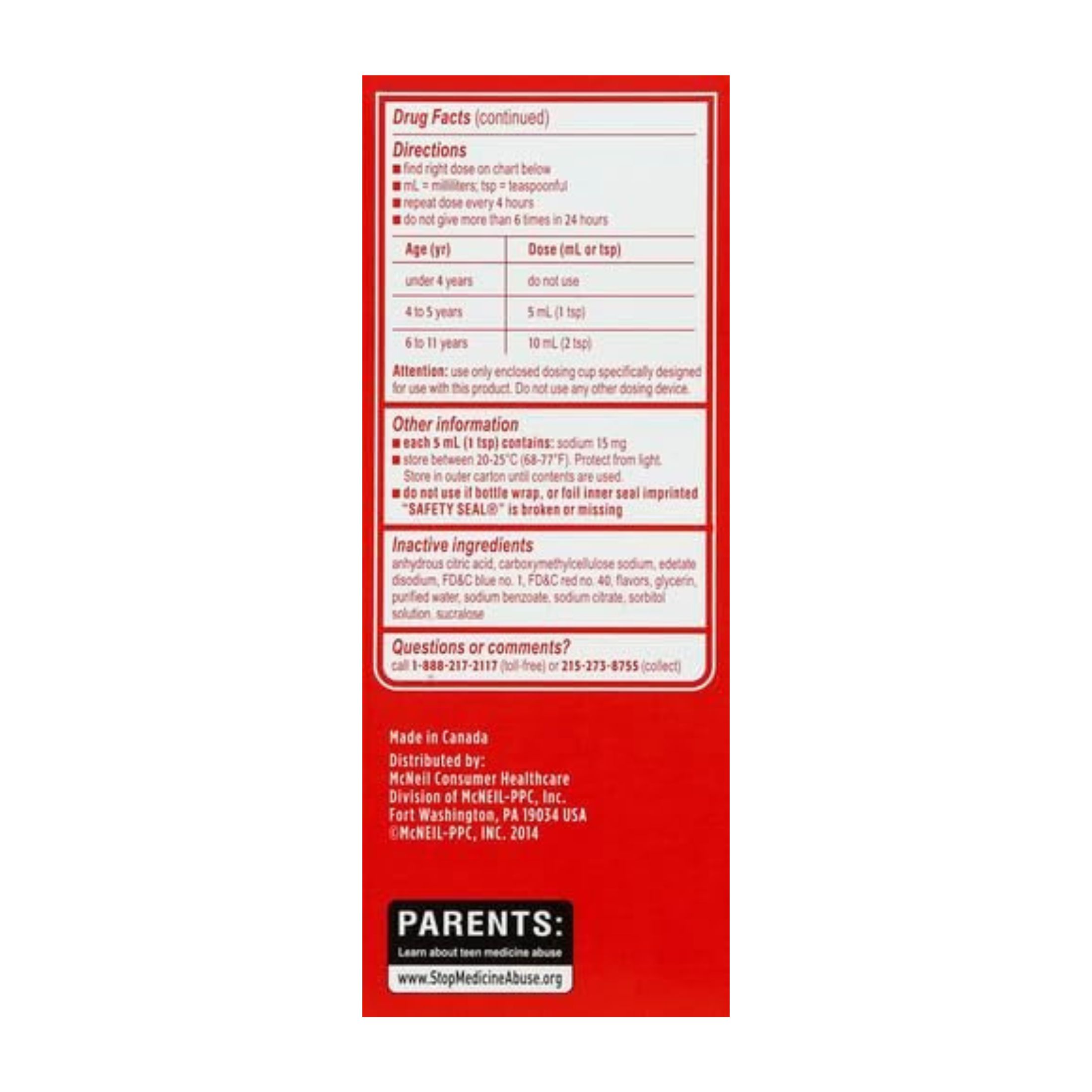Children's Sudafed Nasal Decongestant, 2.5 Mg, Non-Drowsy, PE, Berry Flavor Liquid 4 Fl Oz
