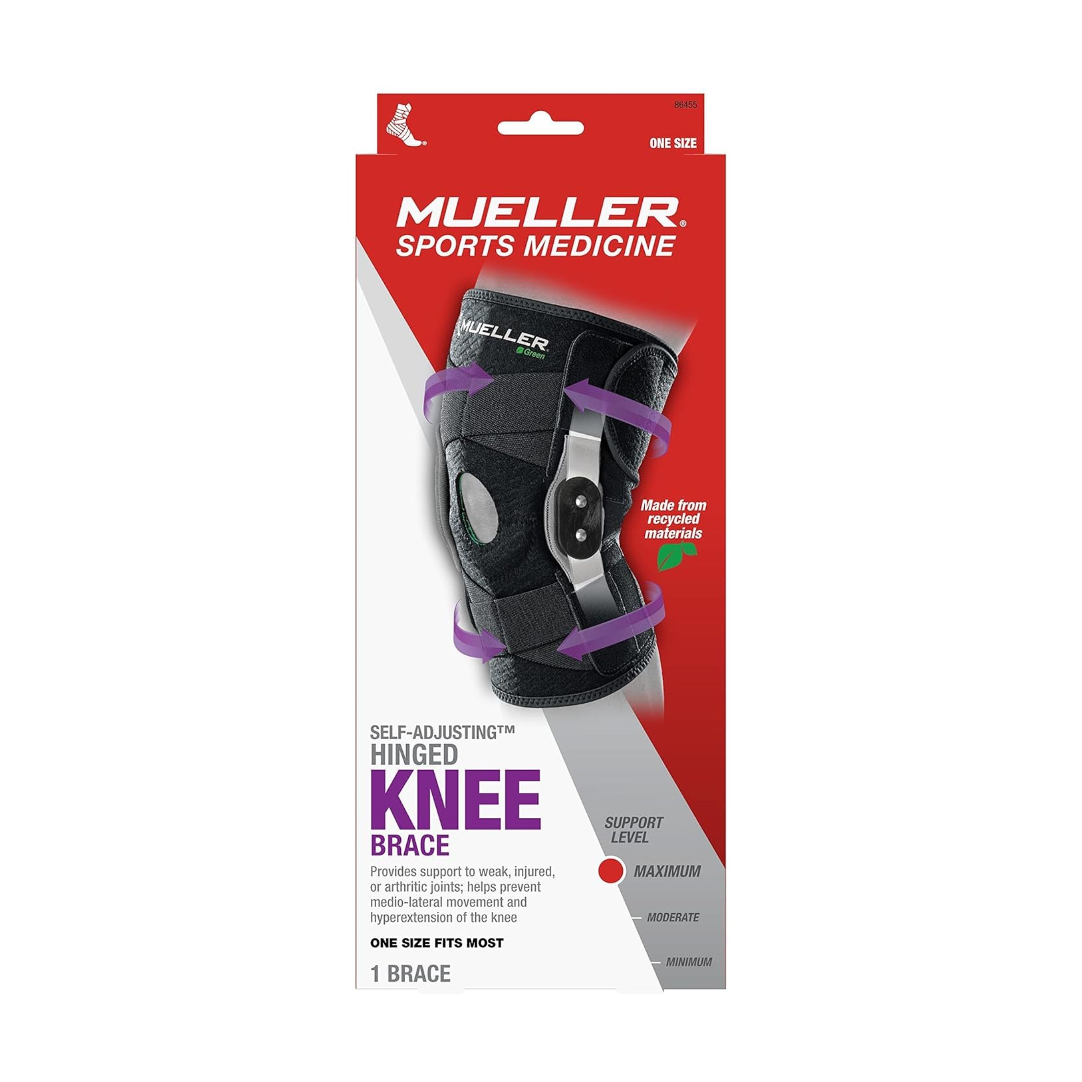 Mueller Adjustable Hinged Knee Brace One Size