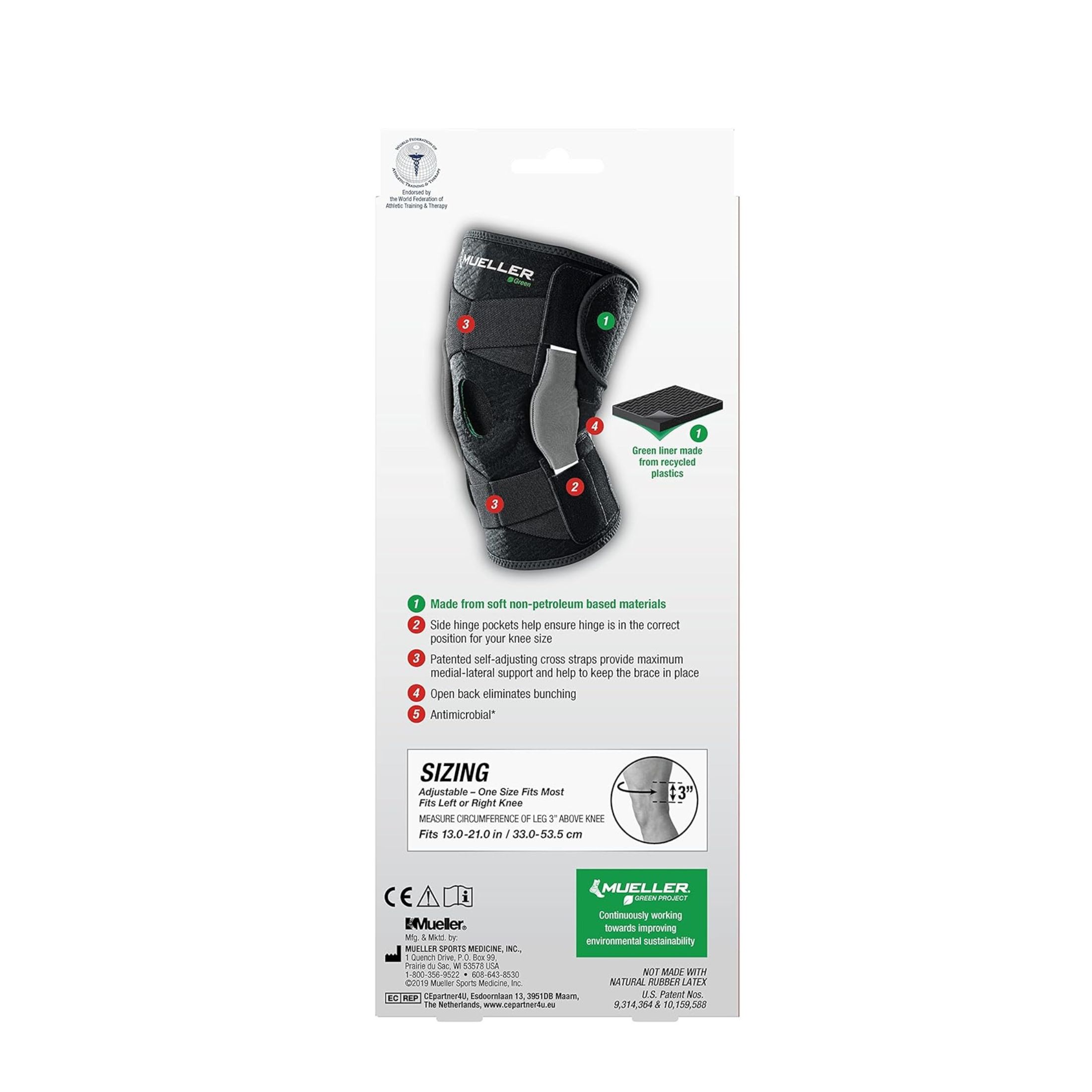 Mueller Adjustable Hinged Knee Brace One Size