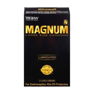 Trojan Magnum Large Size Lubricated Premium Latex Condoms