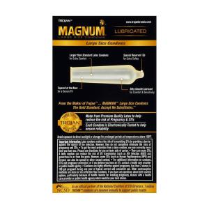 Trojan Magnum Large Size Lubricated Premium Latex Condoms