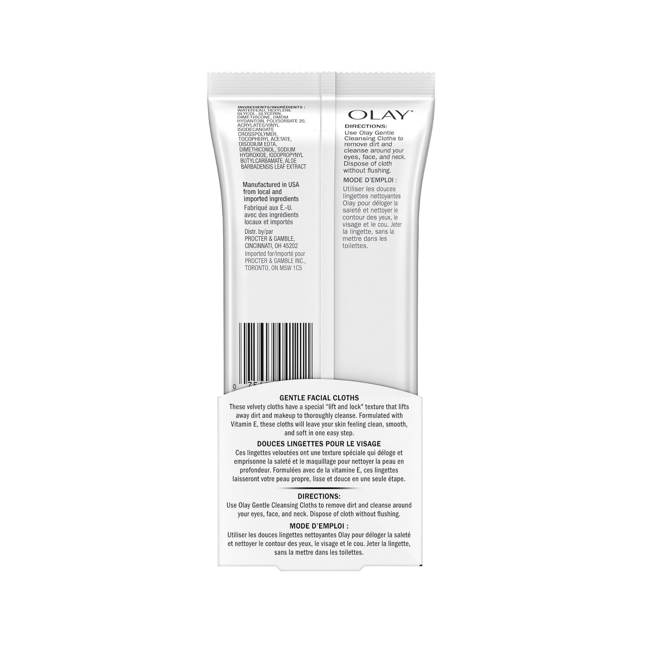 Olay Cleanse Gentle Facial Cloths, Fragrance Free