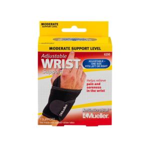 Mueller Adjustable Wrist Support, Black, One Size Fits Most