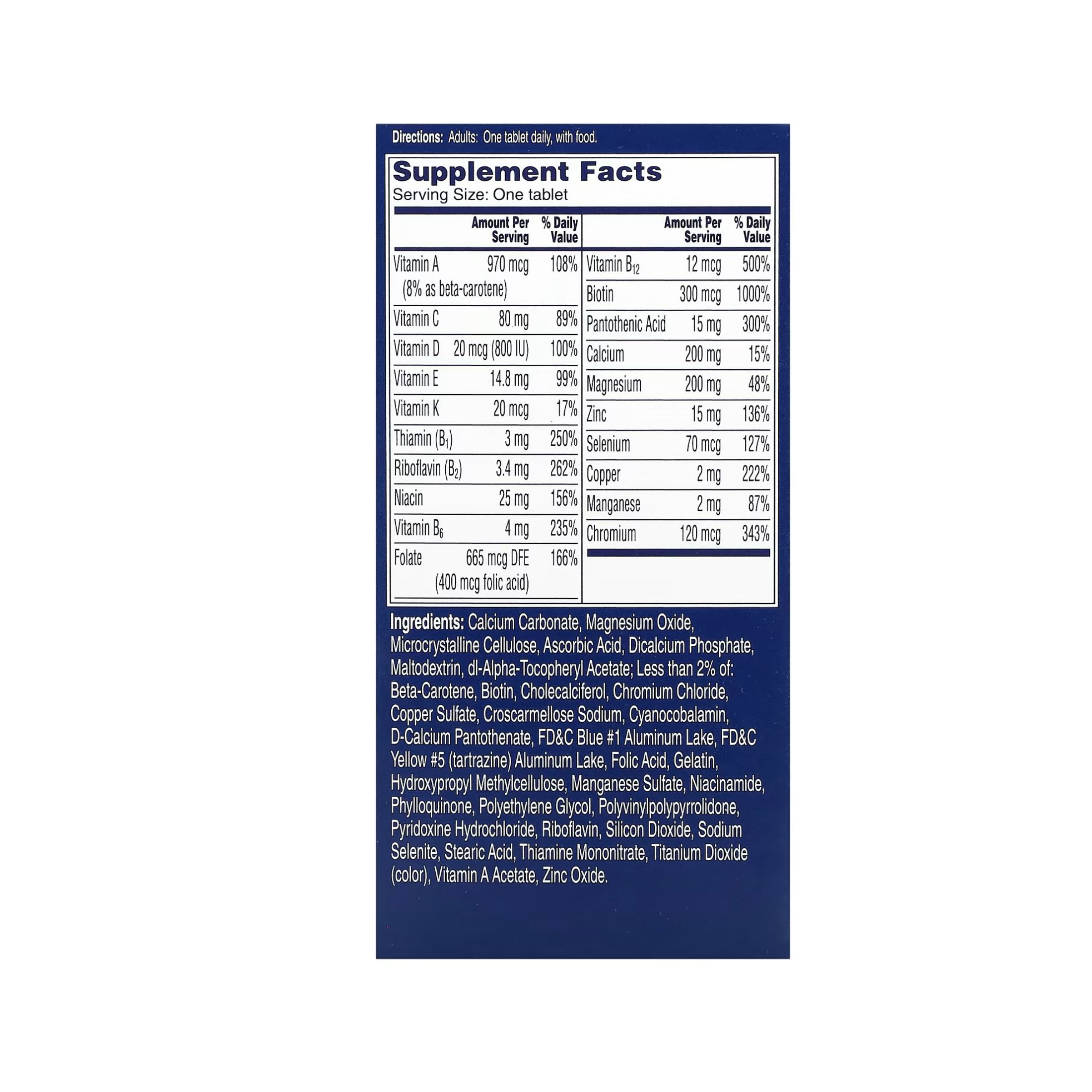One A Day Pro Edge Complete Multivitamin Tablets For Men