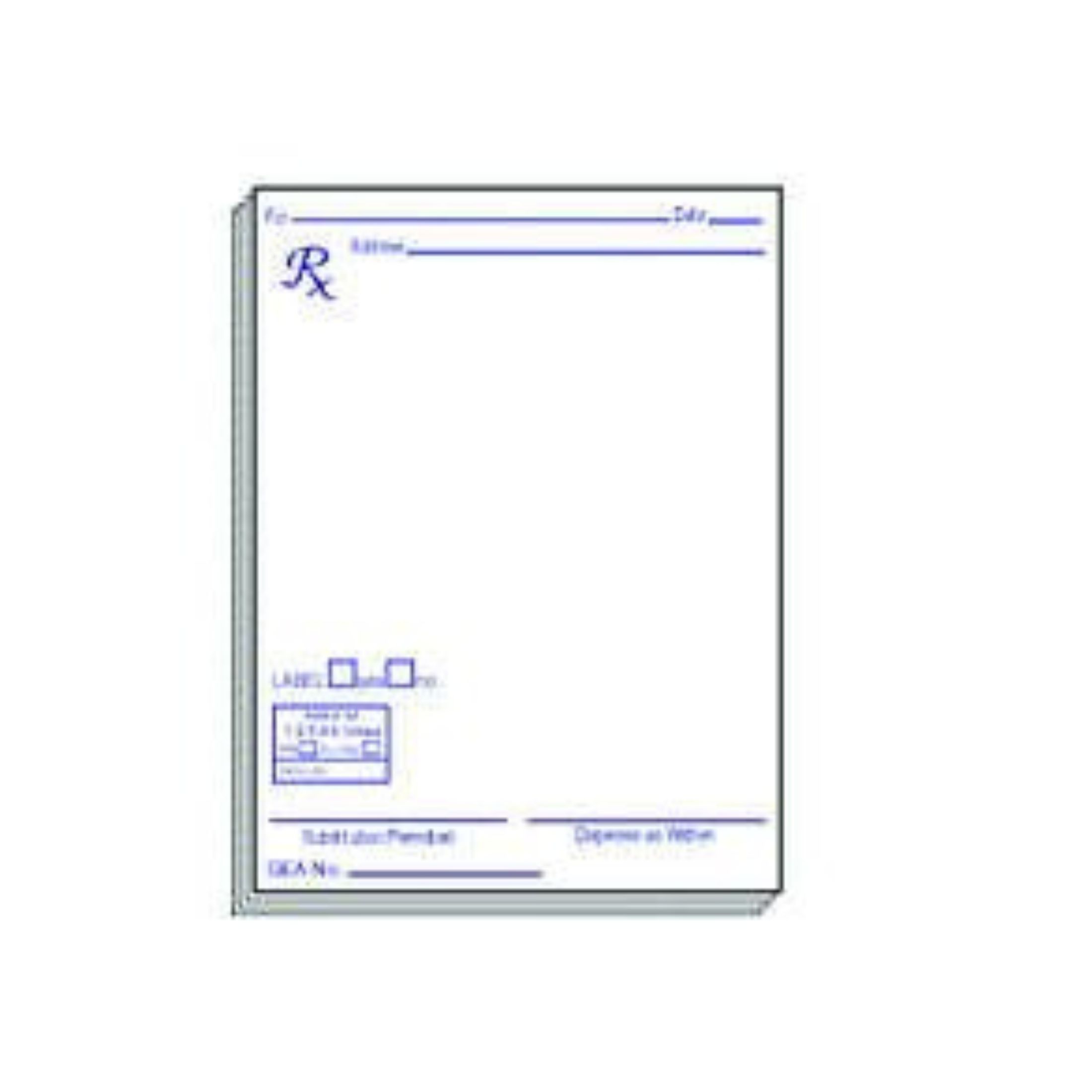 Rx Prescription Pads Pad Style#11 1X10