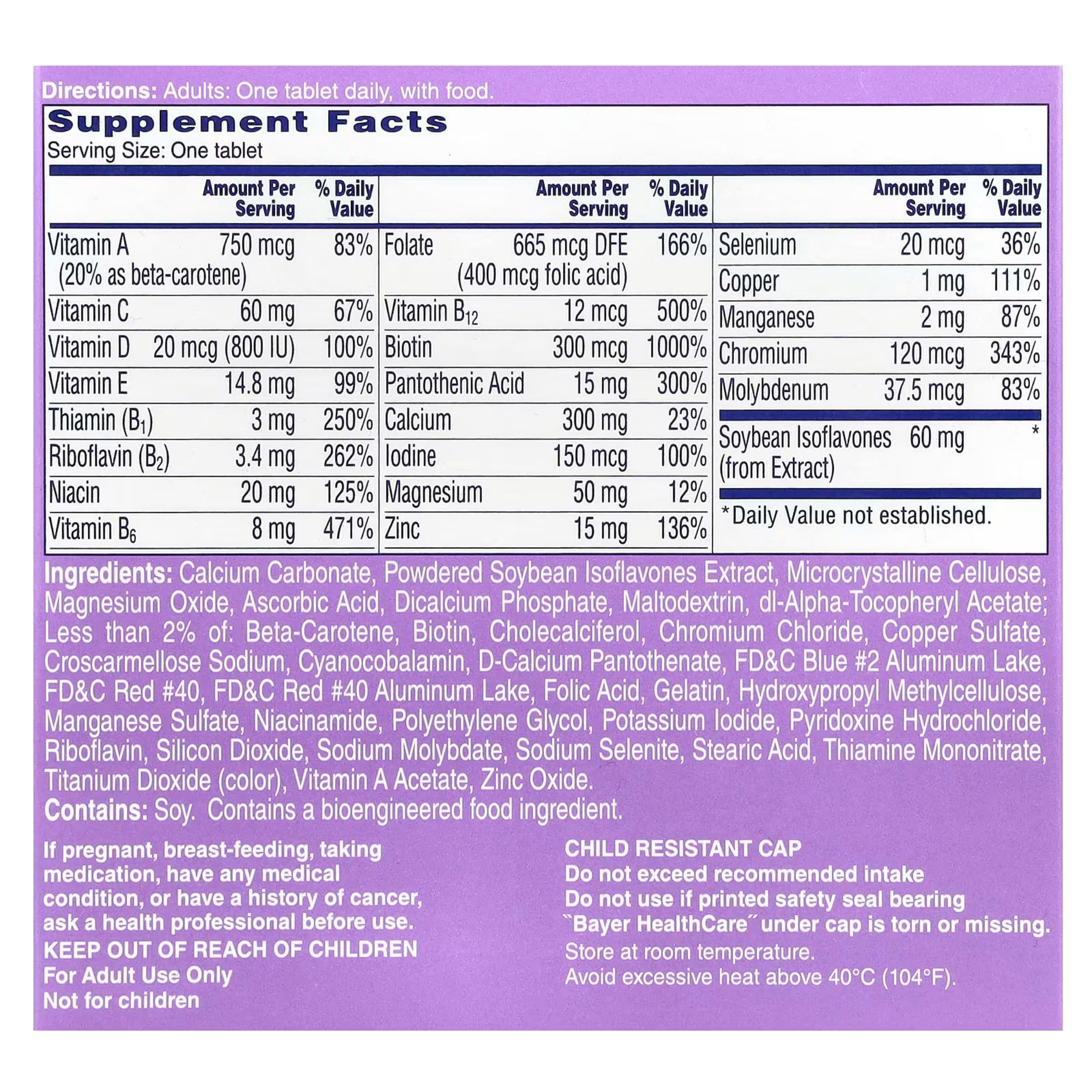 One A Day Women's Menopause Formula Multivitamin Tablets
