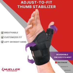Mueller Reversible Thumb Stabilizer Maximum Support One Size Fits Most 62712