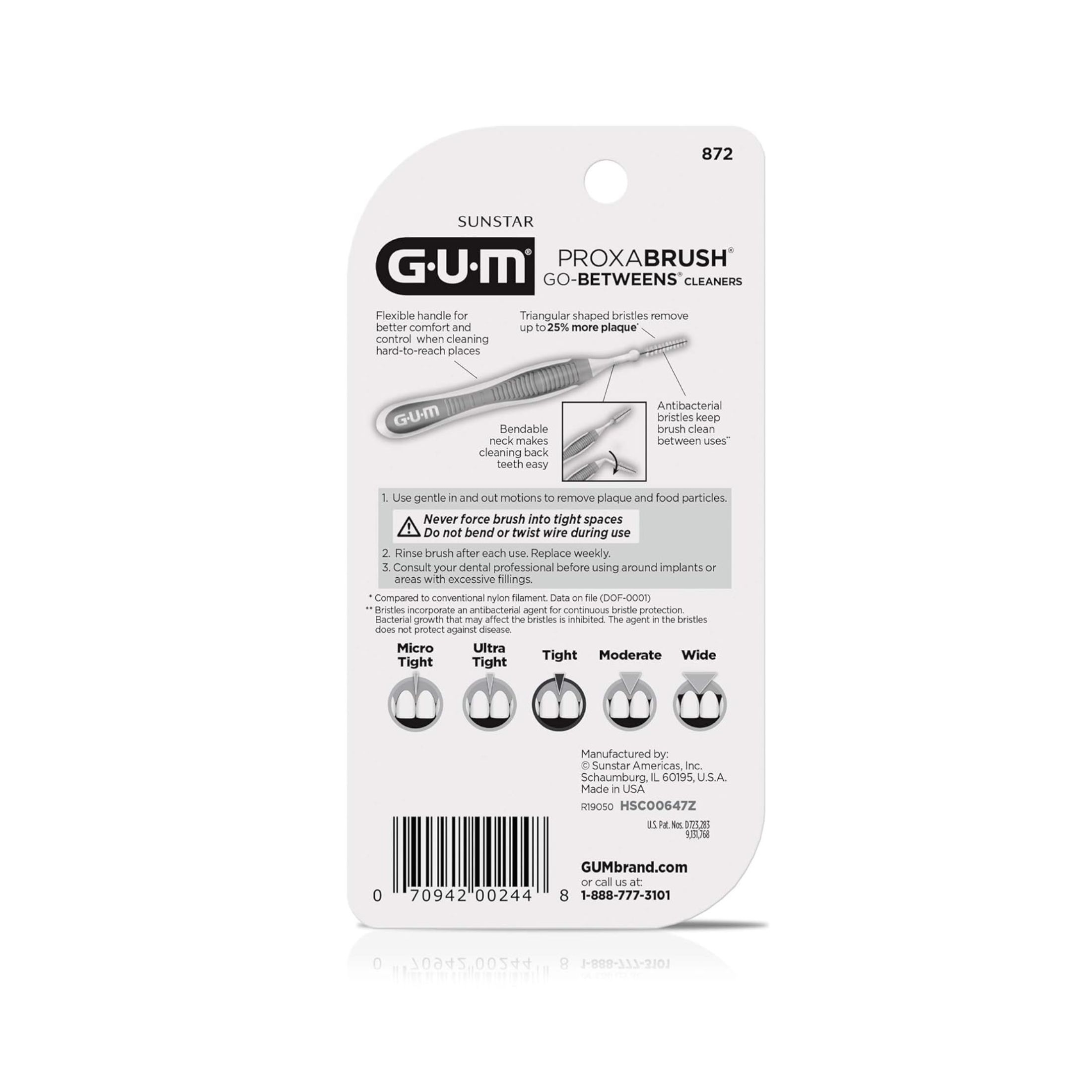 GUM Go Betweens Proxabrush Cleaners, Tight
