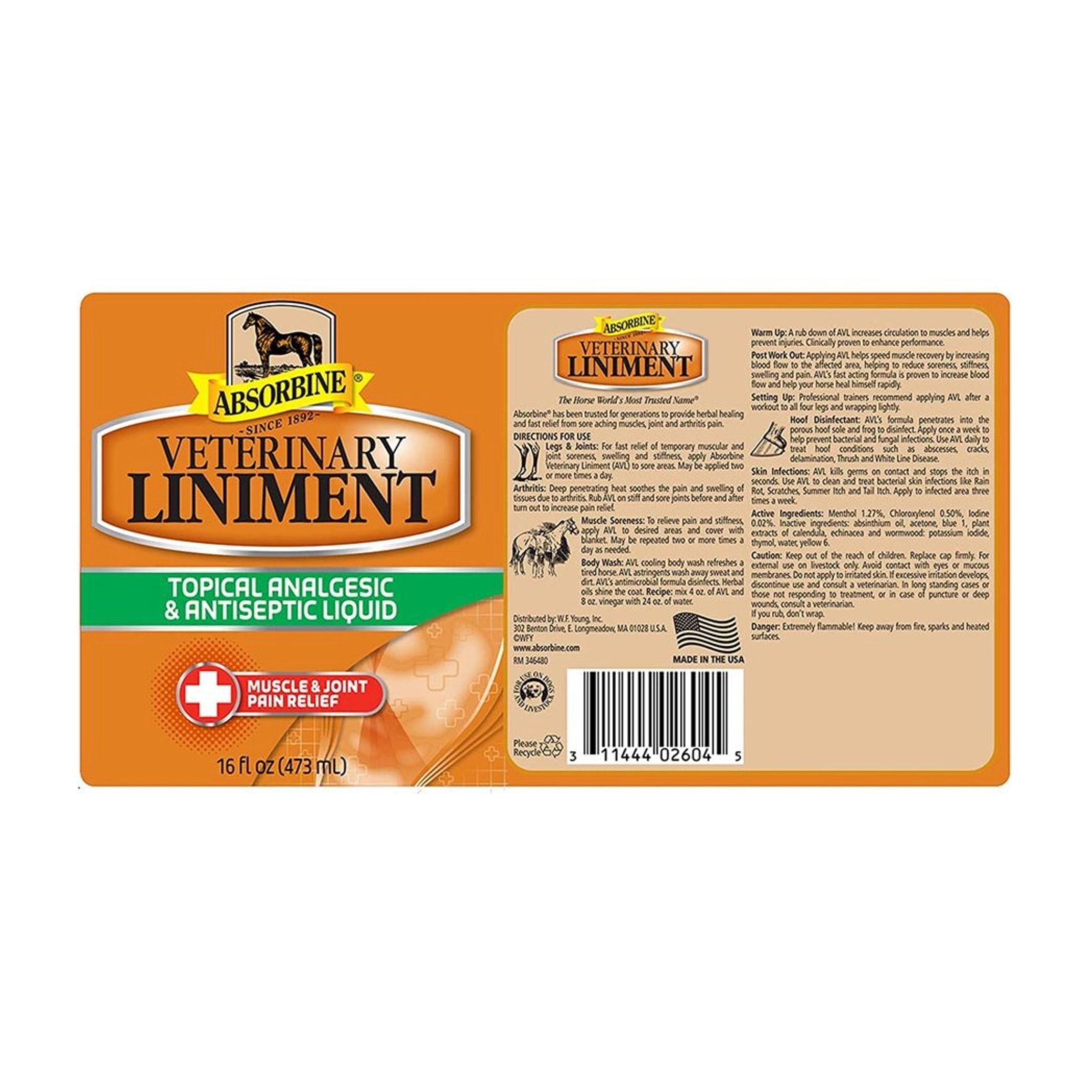 W. F. Young Absorbine Veterinary Liniment Gel