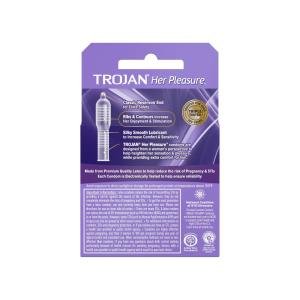 Trojan Her Pleasure Sensations Lubricated Premium Latex Condoms