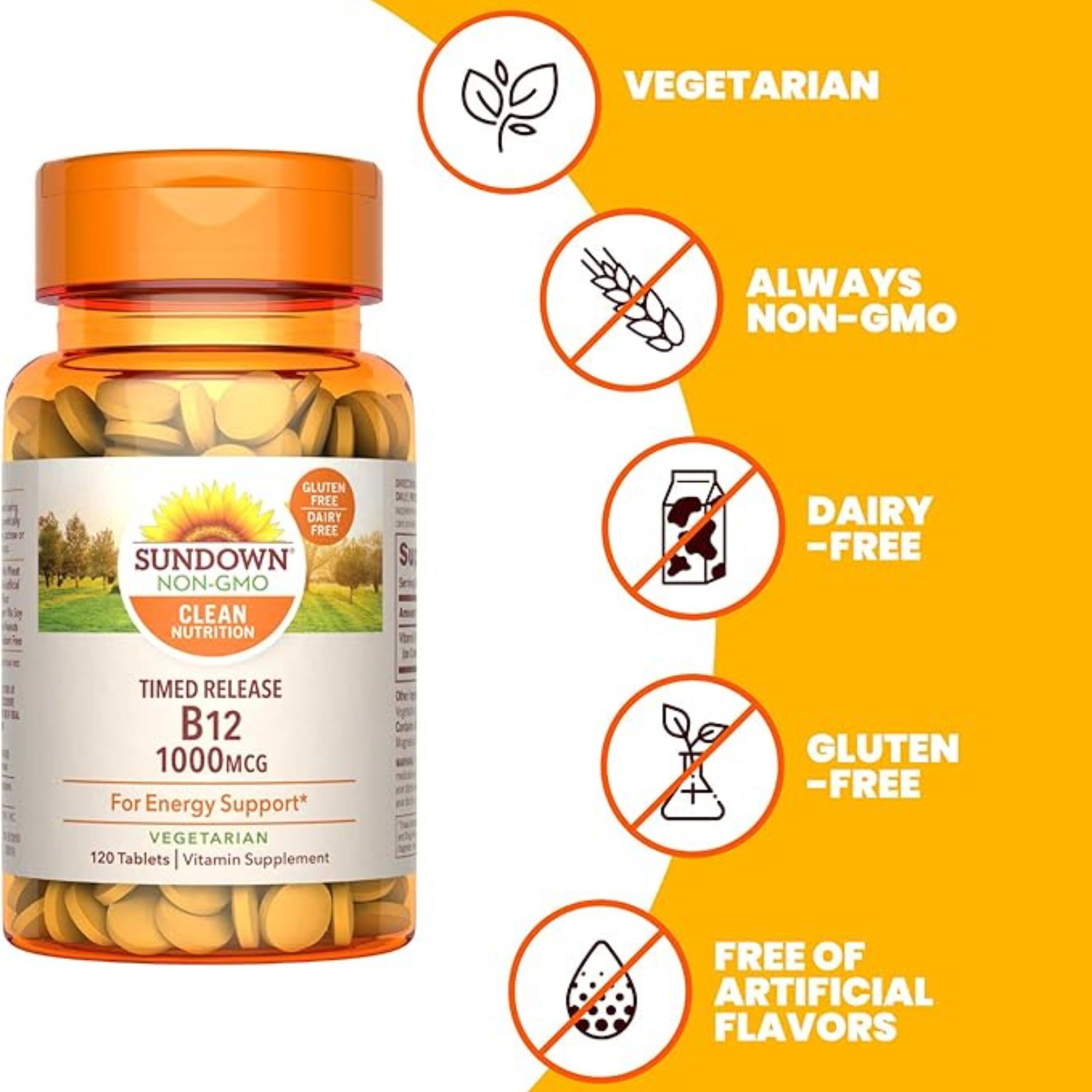 Sundown Naturals Vitamin B-12 High Potency 1000 Mcg Tablets