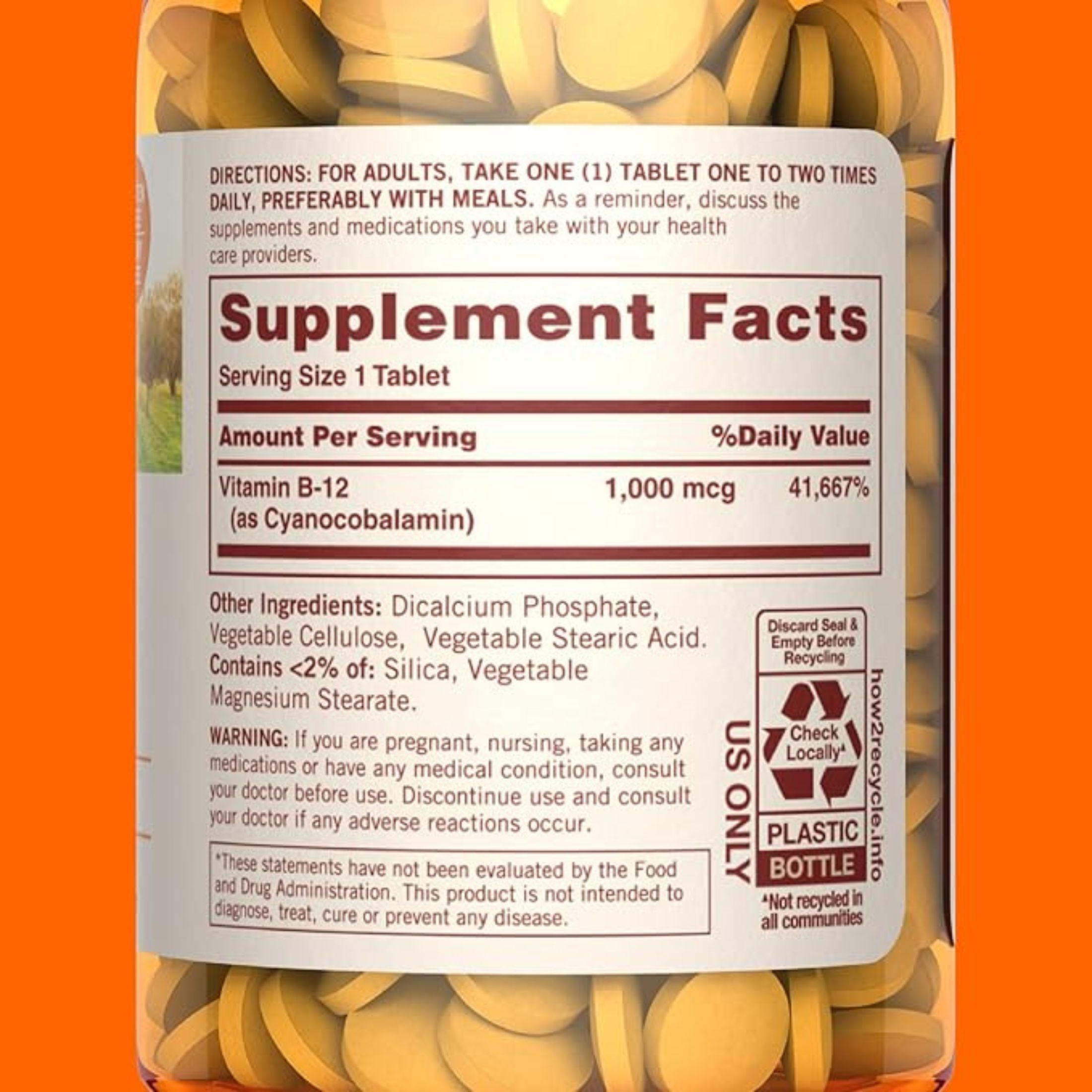 Sundown Naturals Vitamin B-12 High Potency 1000 Mcg Tablets
