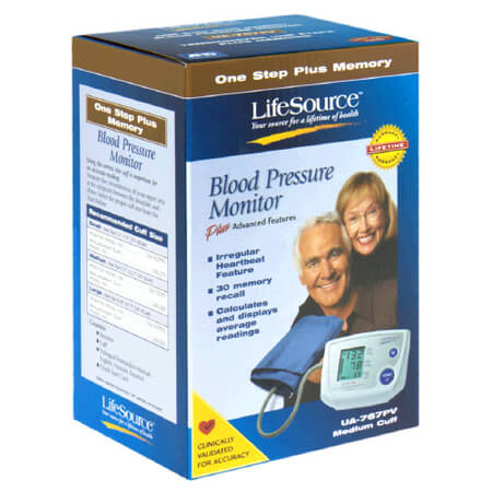 Lifesource One Step Auto Inflate Blood Pressure Monitor With Medium Cuff