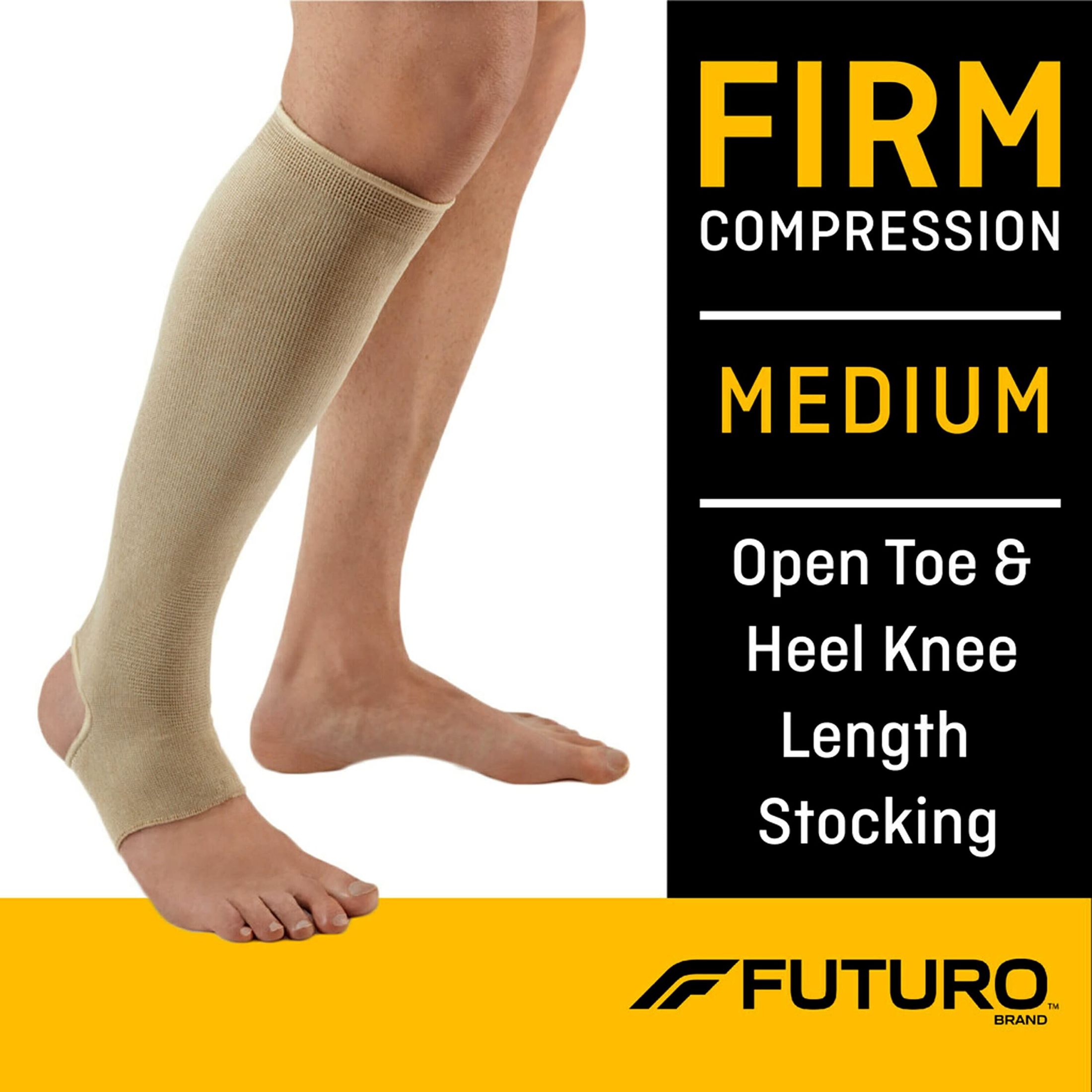Futuro Open Toe/Open Heel Knee Length Stocking, Firm Compression