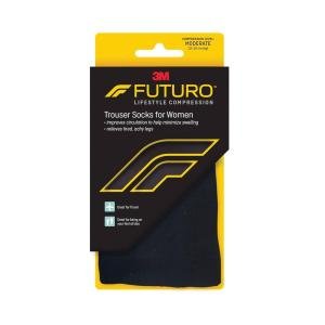 Futuro Revitalizing Trouser Socks, Moderate, Black, Large, 1 Pair