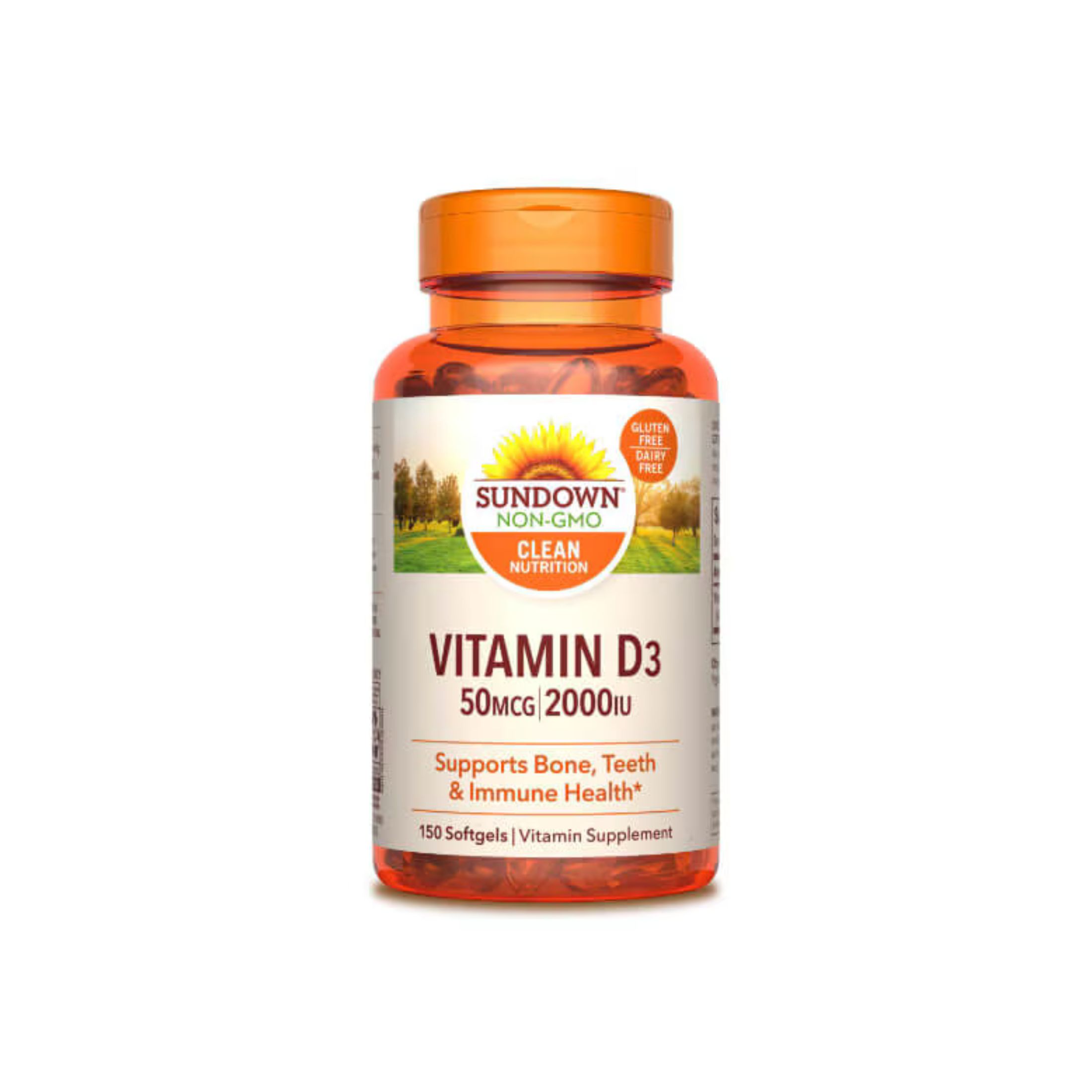 Sundown Naturals Vitamin D3 Softgels, 2000 IU 50 Mcg