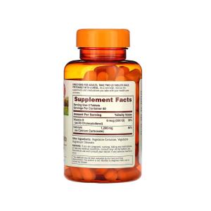Sundown Naturals Calcium, Plus Vitamin D3, 600 Mg, Coated Tablets