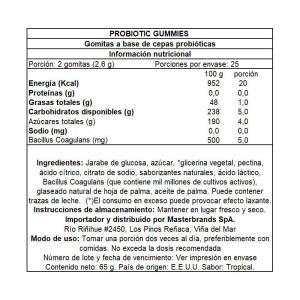 Nature's Truth Probiotic Digestive Aid Vegan Gummies - Natural Tropical Flavor 50ct