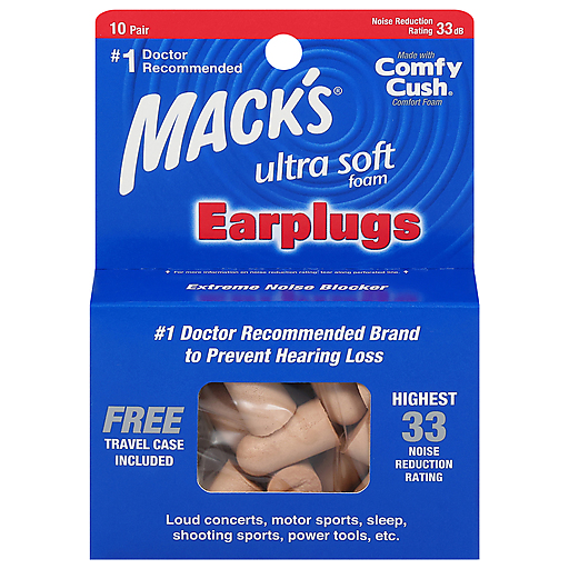 Mack's Ultra Soft Foam Earplugs - 10 PR