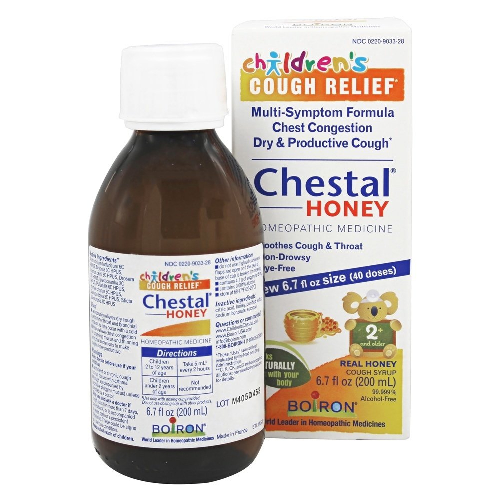 Boiron Chestal Kids Honey Homeopathic Medicine For Cough & Chest Congestion - 6.7 Fl Oz Liquid